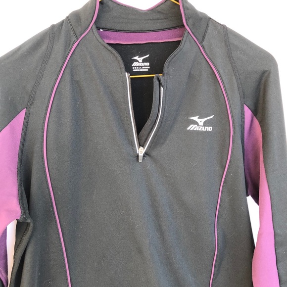 Mizuno purple black half zip thermal athletic wear - Picture 6 of 7
